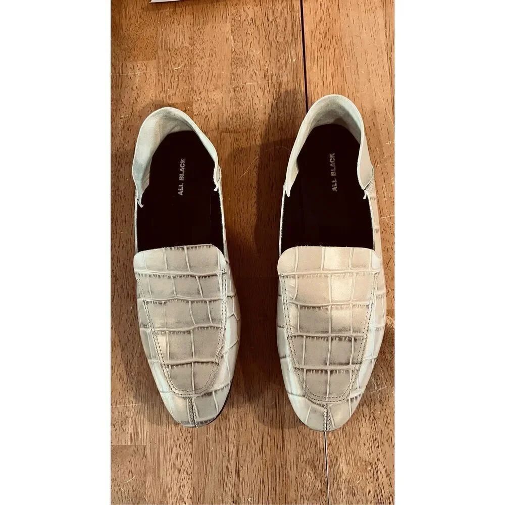 ALL BLACK Flat Tan Cowman Loafer Size 40 US 9.5